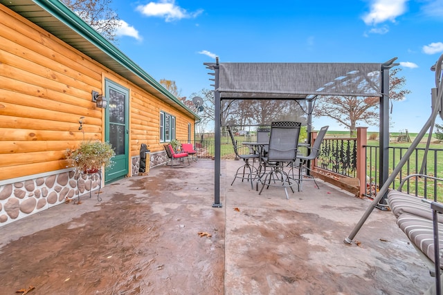 view of patio / terrace with a pergola