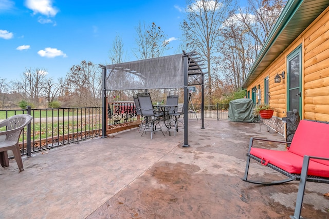 view of patio / terrace featuring area for grilling