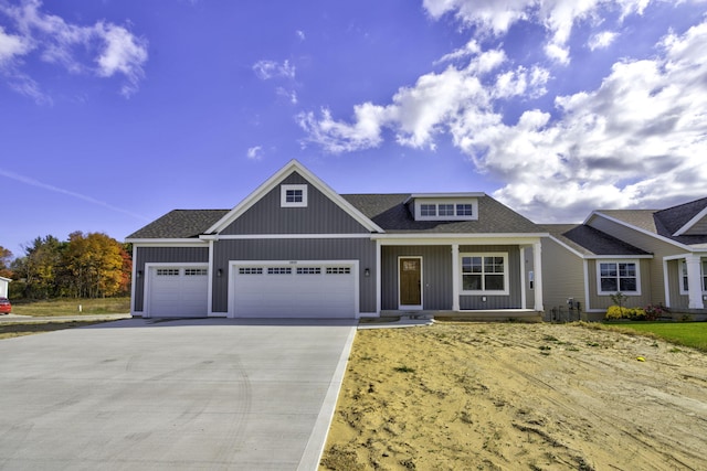 view of front facade with a garage