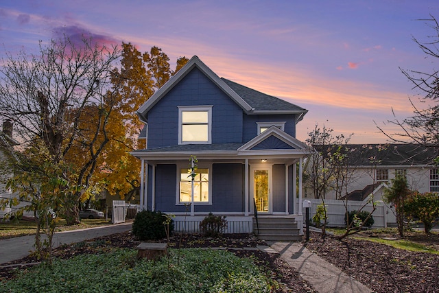 view of front of house featuring a porch