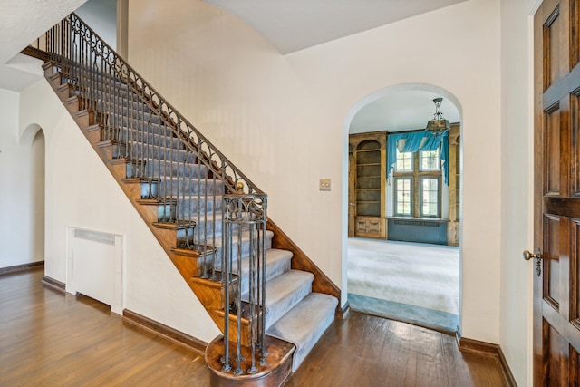 entrance foyer with hardwood / wood-style floors