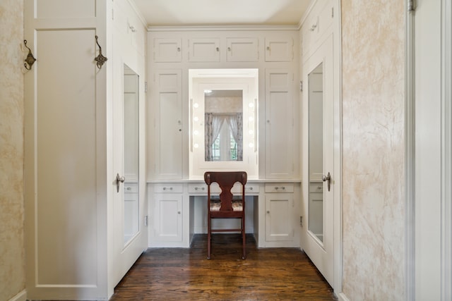 interior space featuring dark hardwood / wood-style floors