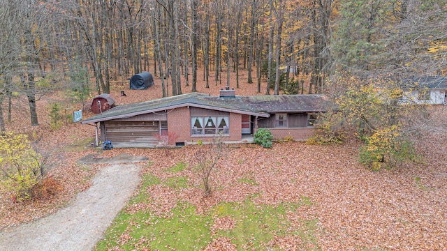 view of ranch-style home