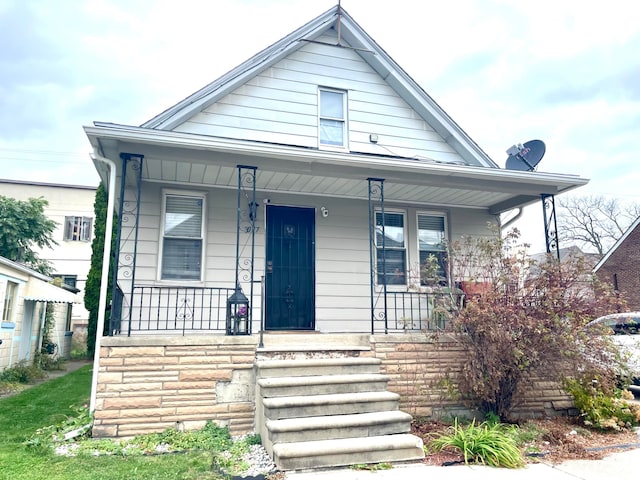 bungalow-style home featuring a porch