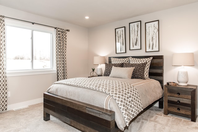 view of carpeted bedroom