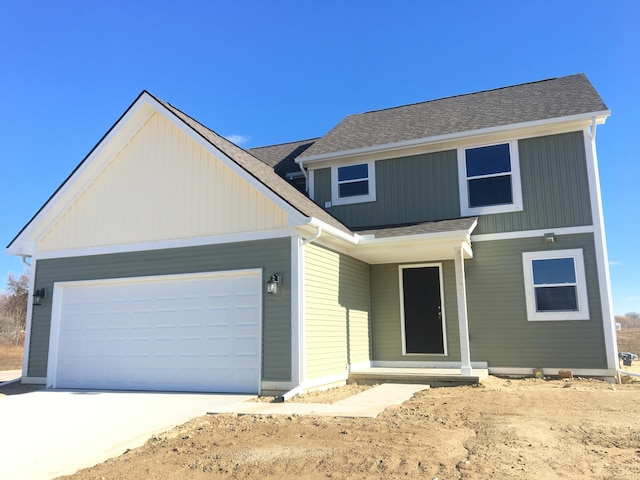 view of front of house featuring a garage