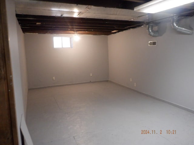 view of basement