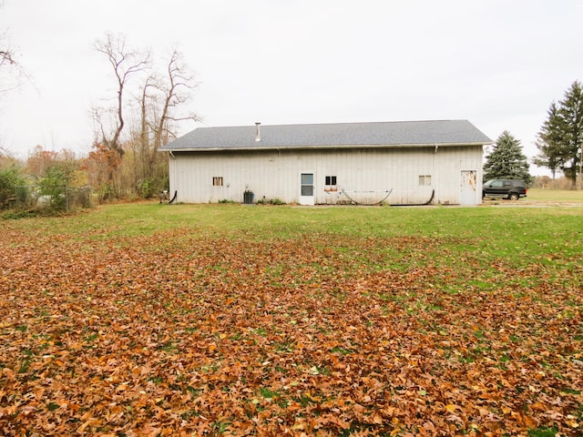 view of home's exterior featuring a lawn