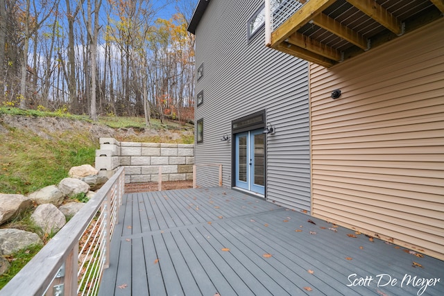 view of wooden deck