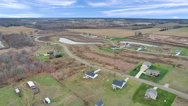 drone / aerial view featuring a rural view