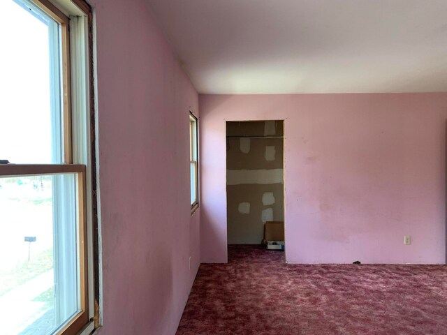 view of carpeted spare room