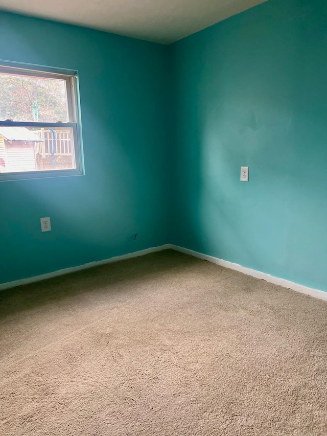 spare room with carpet floors