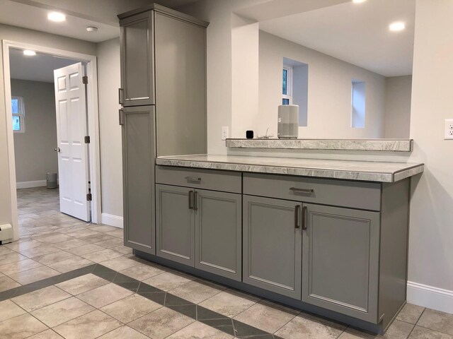 bathroom featuring vanity and tile patterned flooring