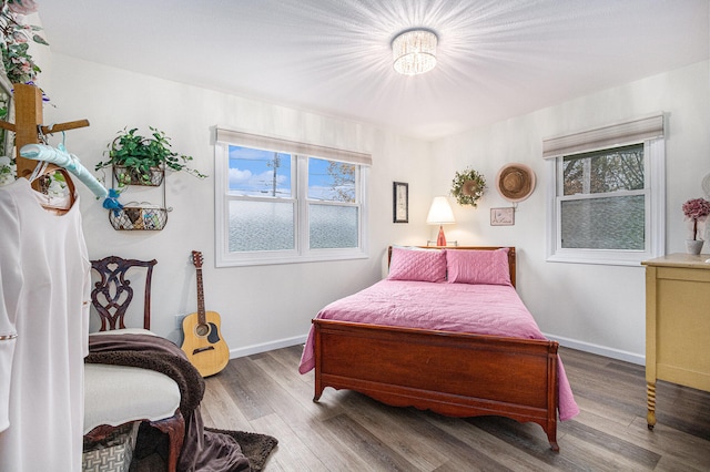 bedroom featuring hardwood / wood-style floors