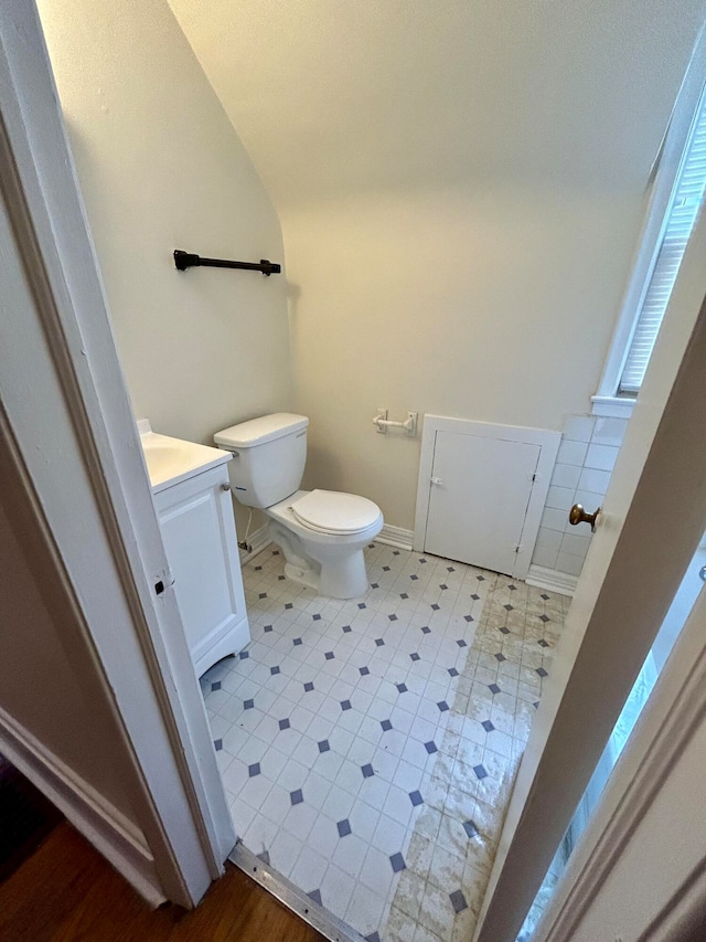 bathroom featuring toilet and vanity