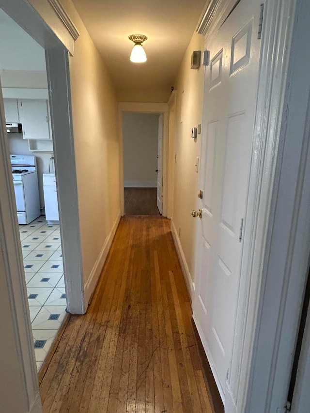 hall featuring light hardwood / wood-style floors