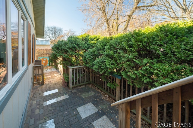 balcony featuring a patio area