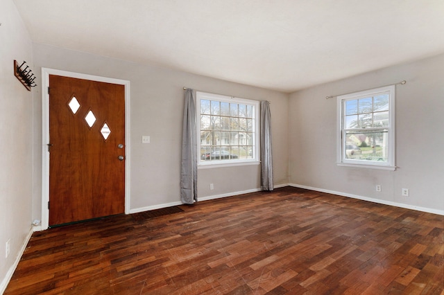 foyer featuring dark hardwood / wood-style flooring