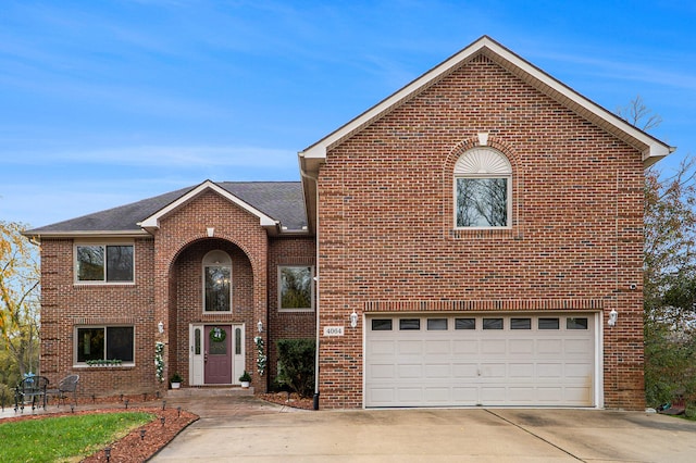 front of property featuring a garage