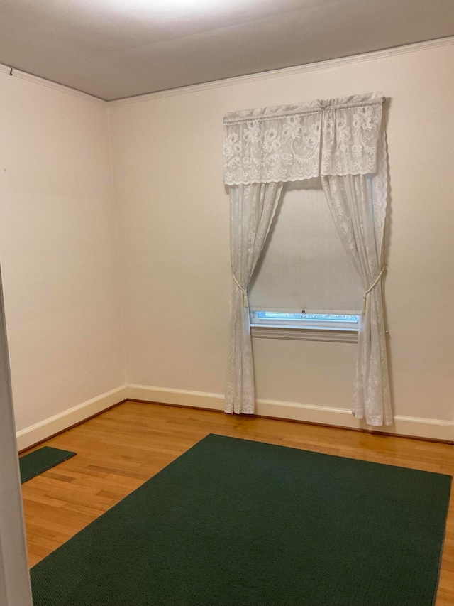 empty room with wood-type flooring