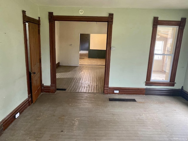 empty room featuring light hardwood / wood-style flooring