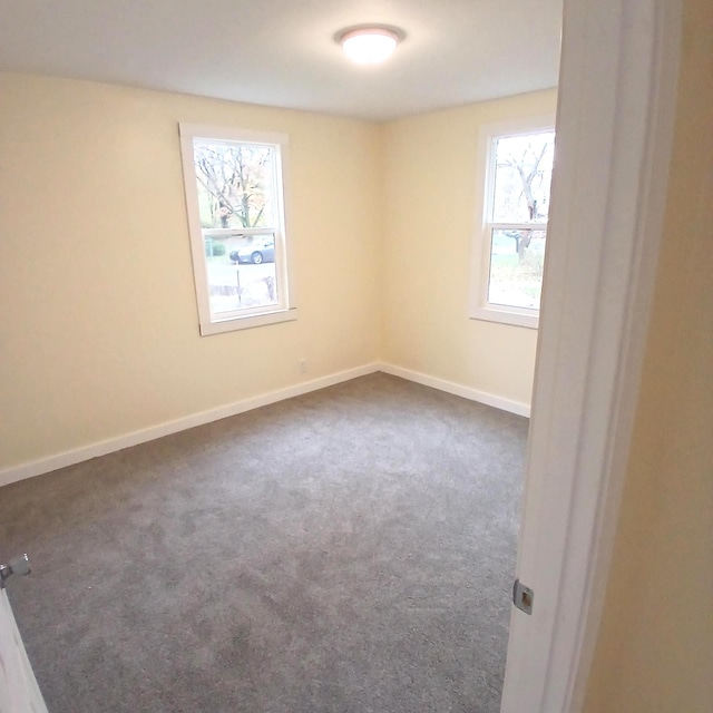 carpeted spare room with a wealth of natural light