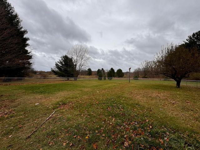 view of yard featuring a rural view