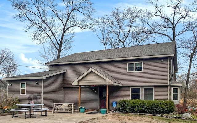 view of front of house with a patio area