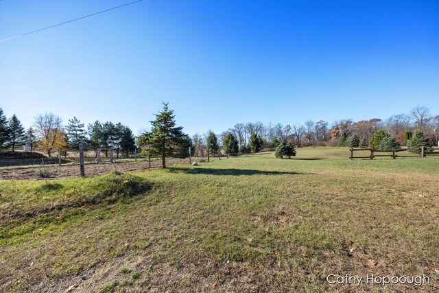 view of yard featuring a rural view