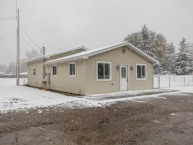 view of front of home