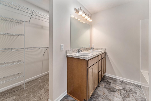 bathroom with vanity