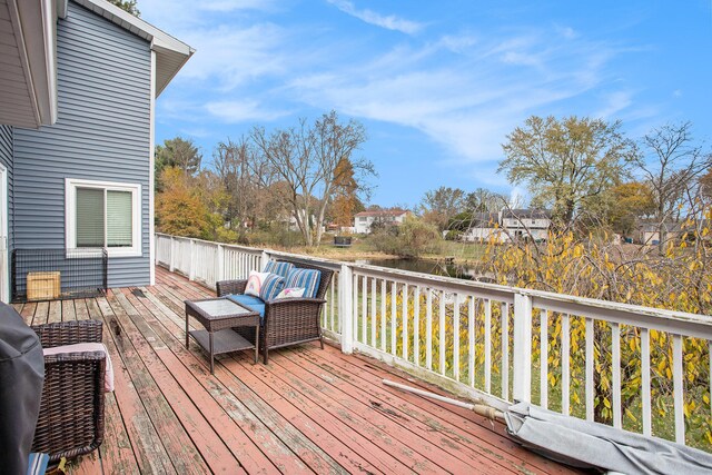 deck featuring an outdoor hangout area