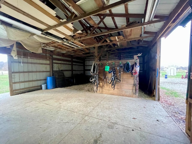 view of horse barn