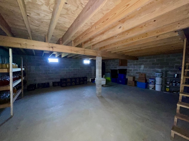 view of basement