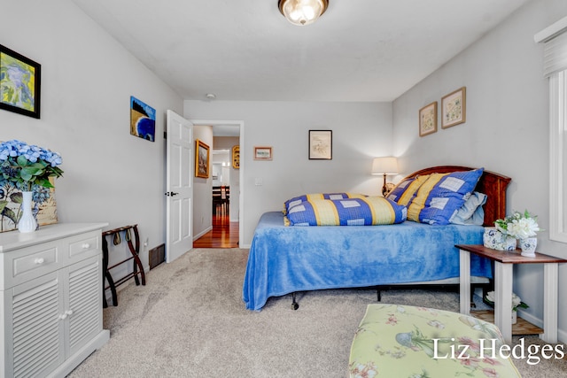 view of carpeted bedroom