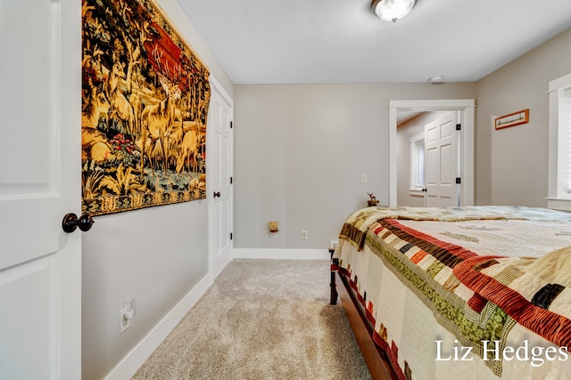 view of carpeted bedroom