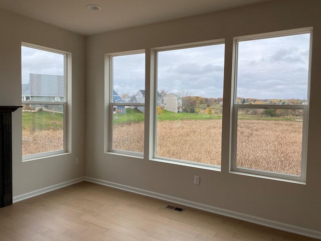 empty room featuring light hardwood / wood-style floors and a healthy amount of sunlight