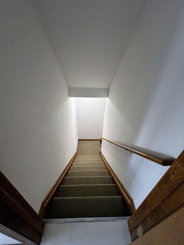 212 Saint Anne Ln, Monroe, MI 48162 - stairs with carpet flooring and baseboards