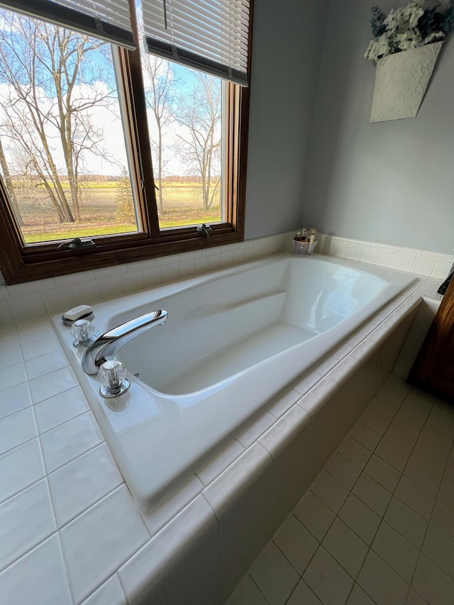 212 Saint Anne Ln, Monroe, MI 48162 - bathroom with a bath and tile patterned flooring