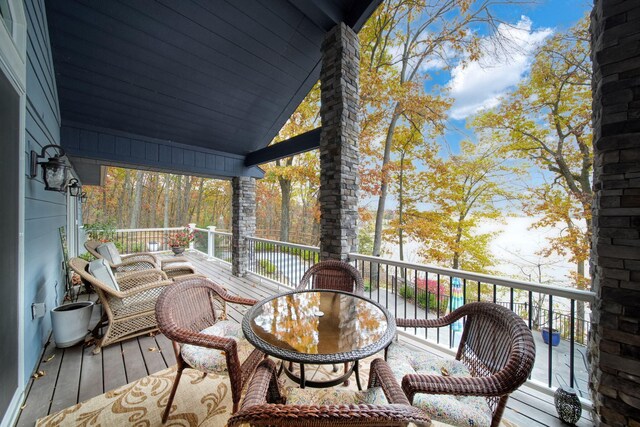 view of wooden deck