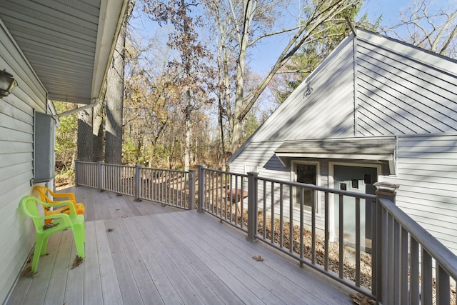 view of wooden terrace