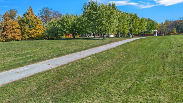 surrounding community featuring a lawn