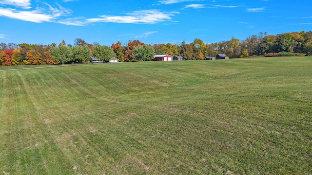 view of yard featuring a rural view