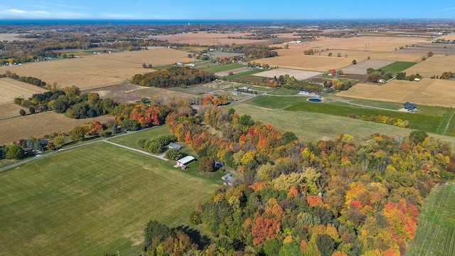 aerial view with a rural view