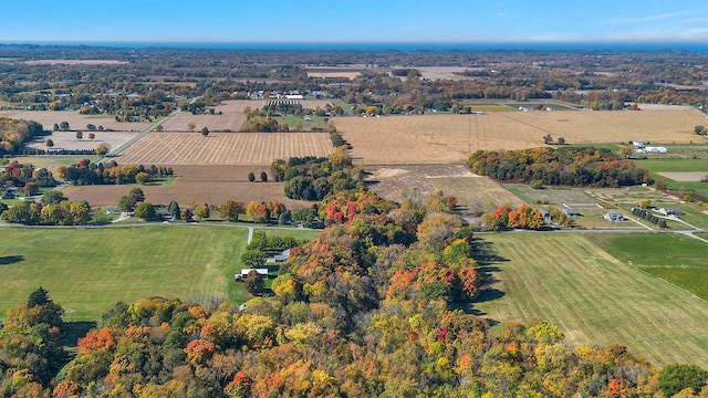 bird's eye view featuring a rural view