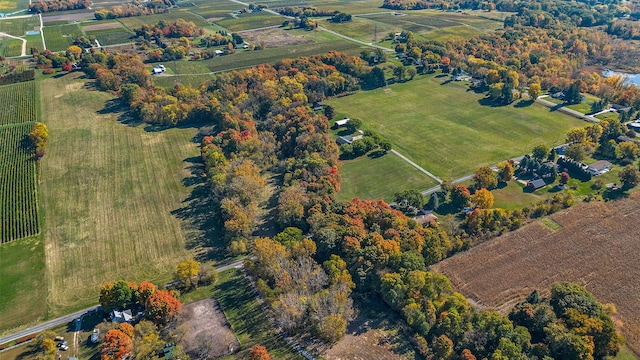 bird's eye view featuring a rural view