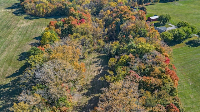 aerial view with a rural view