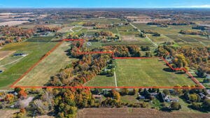 bird's eye view featuring a rural view