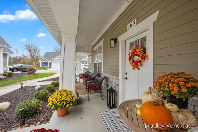 view of patio / terrace with covered porch