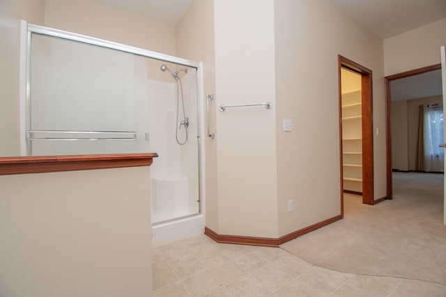 bathroom featuring walk in shower